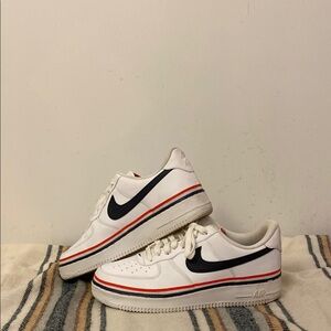 Nike White Sneakers with Black Swoosh